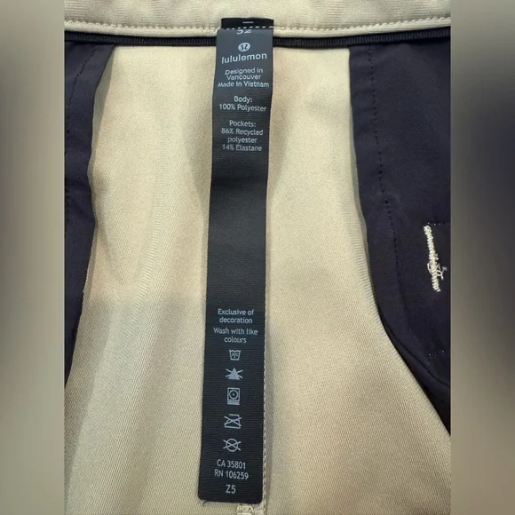 Lululemon Commission Pant Slim 32x30 Warpstreme Tofino Sand Khaki ABC - Picture 6 of 13